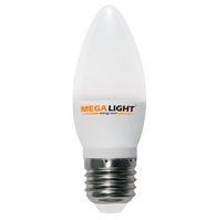 LED ЛАМПА C37 "Свеча"  10W 900Lm 230V 6500K E14 MEGALIGHT