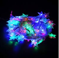 Гирлянда "Звездочки" 10 м , прозрачная нить,100 LED 8 режимов, 220 В цветной