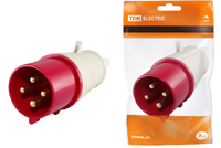 Вилка 025 3P+PE+N 32А 380В IP44 TDM