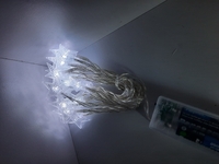 Гирлянда "Звездочки"3 м , прозрачная нить,2 режима, на батарейке, белый