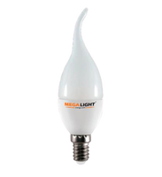 LED ЛАМПА CF37 "Свеча на ветру"  7W 630Lm 230V 4000K E14 MEGALIGHT