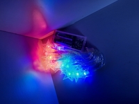 Гирлянда "Звездочки"3 м , прозрачная нить,2 режима, на батарейке, цветная