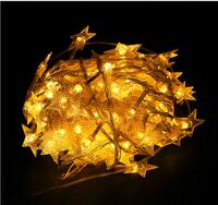 Гирлянда "Звездочки" 10 м , прозрачная нить,100 LED 8 режимов, 220 В теплый белый