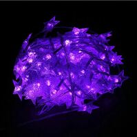 Гирлянда "Звездочки" 10 м , прозрачная нить,100 LED 8 режимов, 220 В фиолетовый