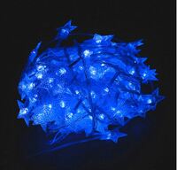 Гирлянда "Звездочки" 10 м , прозрачная нить,100 LED 8 режимов, 220 В синий