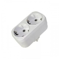 Блок на 2 гнезда 2П+З  плоский 16А 250В TDM