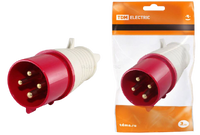 Вилка 014 ЗР+РЕ 16А 380В IP44 TDM