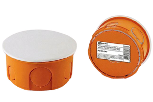 Распаянная коробка СП D80x40mm, крышка, IP20, TDM - картинка 1
